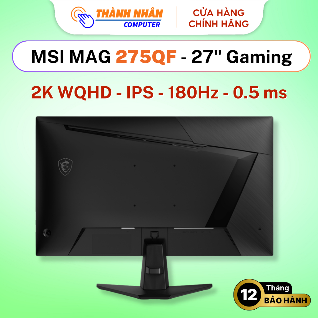 Màn Hình Gaming MSI MAG 275QF (27 inch - 2K - IPS - 180Hz - 0.5ms) - KTP Computer | BigBuy360 - bigbuy360.vn