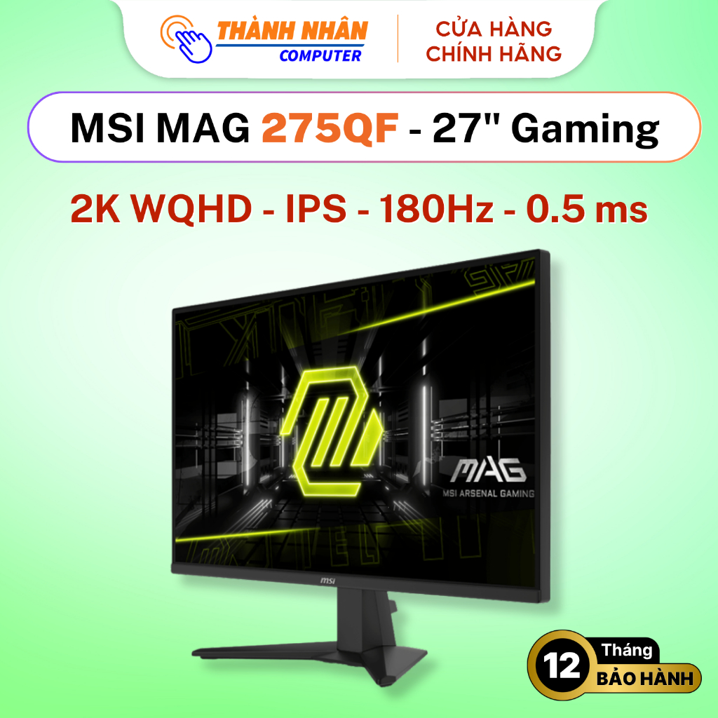 Màn Hình Gaming MSI MAG 275QF (27 inch - 2K - IPS - 180Hz - 0.5ms) - KTP Computer | BigBuy360 - bigbuy360.vn