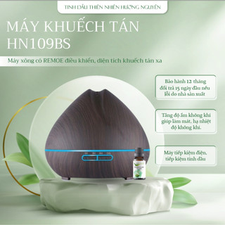 Máy khuếch tán, máy xông tinh dầu HN109BS có remote điều khiển kèm tinh dầu 10ml, lọc không khí