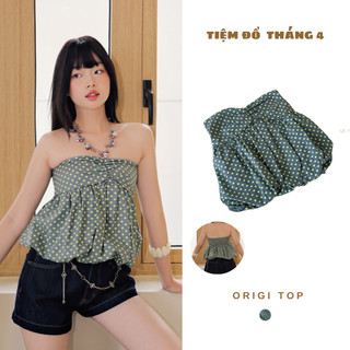  TDT4 - Áo Kiểu Cúp Ngực Lưng Bo Chun Vải Cotton Bi Dày Dặn Thoái Mát ORIGI TOP 