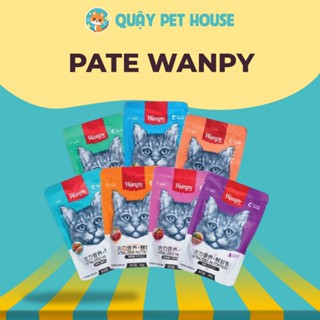 Pate Wanpy cho mèo , bate cho mèo gói 80g bổ sung dinh dưỡng gồm 7 hương vị gói 80g