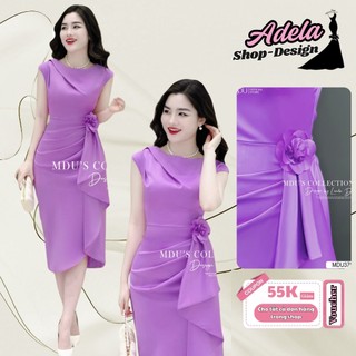 Váy Thiết Kế ADELA DESIGN Họa Tiết Hoa Đính Rời TInh Tế Dáng Váy Ôm Body Nhẹ MDU3703