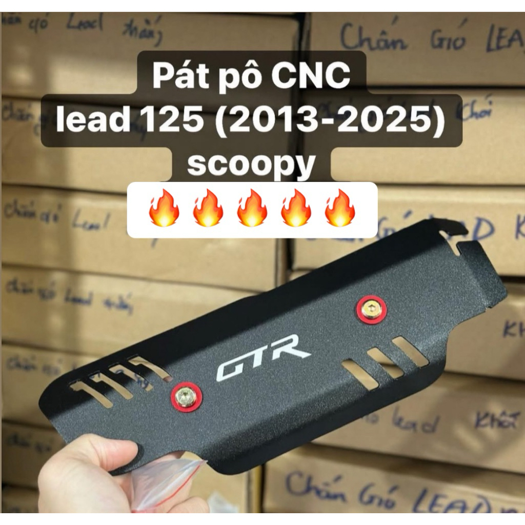 Pát pô Lead4val/lead125 (2015-2025)/scoopy , che pô CNC/ốp pô CNC (tặng kèm ốc/ khâu chêm/ long đền 
