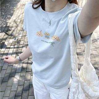 áo baby tee ôm body xanh biển mùa hè kiểu dáng cute hàn quốc đẹp áo phông nữ cotton 100% Eleclassm