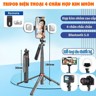  Gậy chụp ảnh 4 chân P185 - Tripod điện thoại 1.8m có remote selfie livestream quay video chụp ảnh 