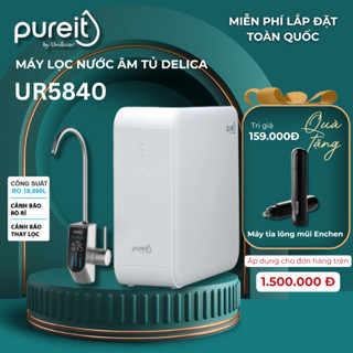 [Miễn phí lắp đặt - BH 2 năm] Máy lọc nước âm tủ bếp Unilever Pureit Delica UR5840, lõi RO cực đại