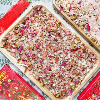 Muối Ngâm Chân Thảo Mộc Hồng Hoa (Hạt & Bột) - Muối thảo mộc thư giãn – Herbal Foot Soak Salt - Giảm Đau Nhức, Ngủ Ngon