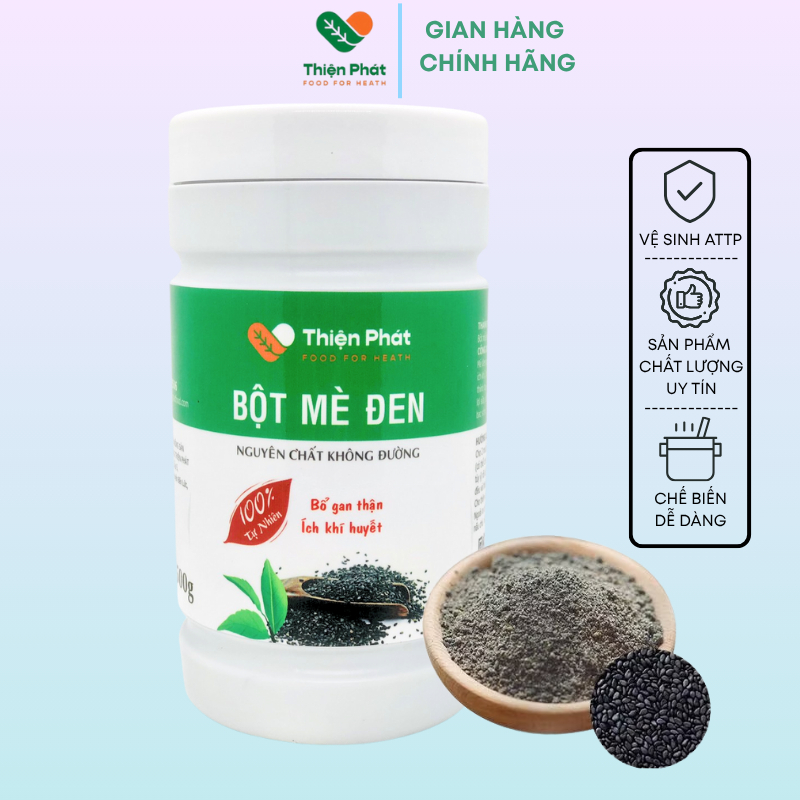 [500gr] Bột Mè Đen Nguyên Chất, Dùng Để Pha Bột, Nấu Chè, Sữa Hạt - Thiện Phát Food