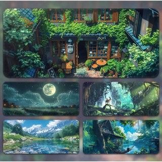 Lót chuột, pad chuột máy tính phong cảnh thiên nhiên Anime Fantasy chống trượt, dễ vệ sinh