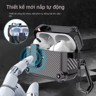 Vỏ Bảo Vệ Hộp Sạc Tai Nghe Airpods 4 3 Pro Pro2 2/1 Nắp đậy cơ học tự bật  Bao da bảo vệ tai nghe