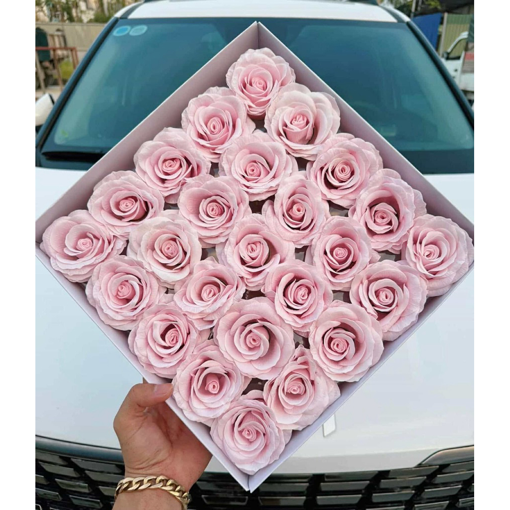 Hoa Sáp 10 Bông Ecuador Loại Lớn Kèm Que Cắm