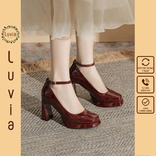 Giày cao gót 9 phân đế đúp mũi vuông thời trang hiện đại Luvia 211CG