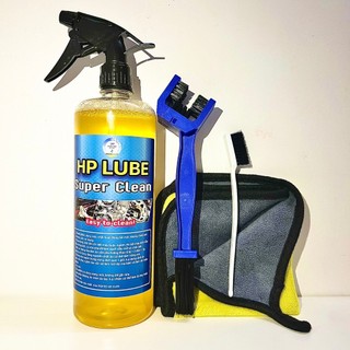  Chai Vệ Sinh Nhông Sên Dĩa HP Lube 1L Rửa Xe Rửa Full Xe Tặng Khăn + 2 Bàn Chải Mẫu Mới Cải Tiến 