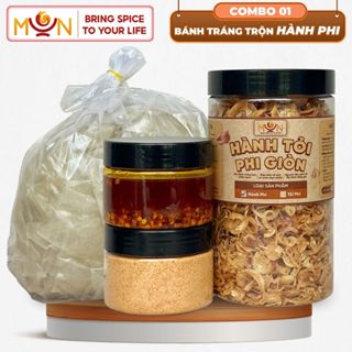 Combo Bánh Tráng Muối Sặc Trộn Hành Phi: Bánh Tráng Rìa, Hành Phi, Sa Tế, Muối Nhuyễn | COMBO 01