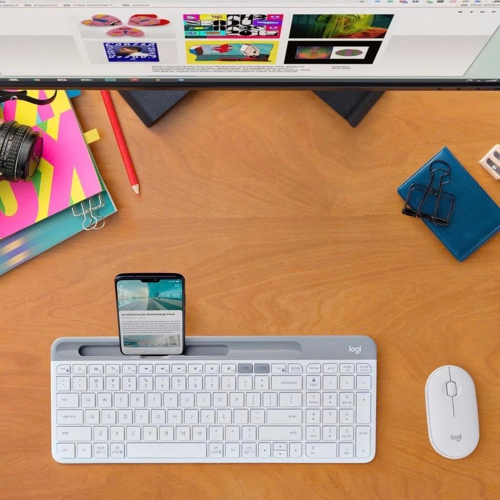 Bàn phím không dây Bluetooth Logitech K580, Kết nối nhanh 3 thiết bị, Tương thích Windows/Chrome OS, Gõ êm, mỏng nhẹ | BigBuy360 - bigbuy360.vn