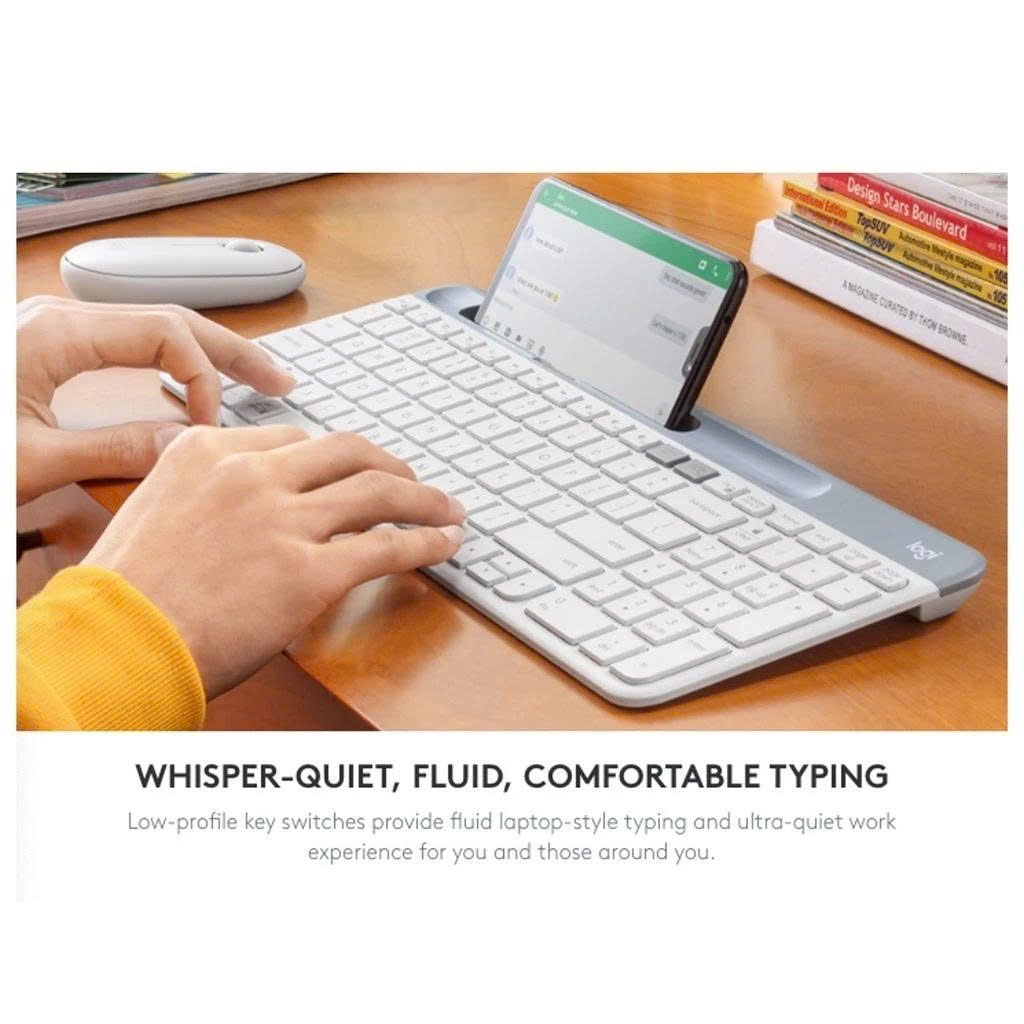 Bàn phím không dây Bluetooth Logitech K580, Kết nối nhanh 3 thiết bị, Tương thích Windows/Chrome OS, Gõ êm, mỏng nhẹ | BigBuy360 - bigbuy360.vn