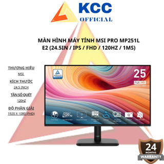 [FULL VAT] Màn hình máy tính MSI PRO MP251L E2 (24.5in / IPS / FHD / 120Hz / 1ms)