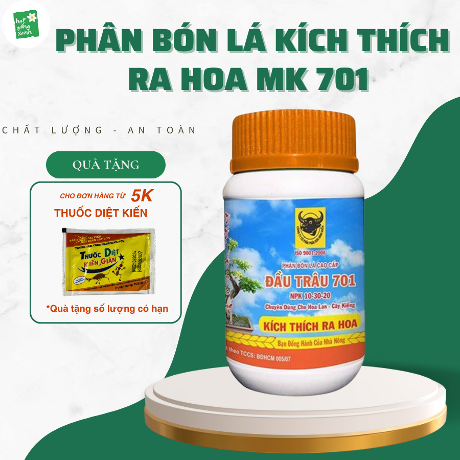 Phân bón kích thích ra hoa MK701- Đầu trâu Bình Điền(100g)