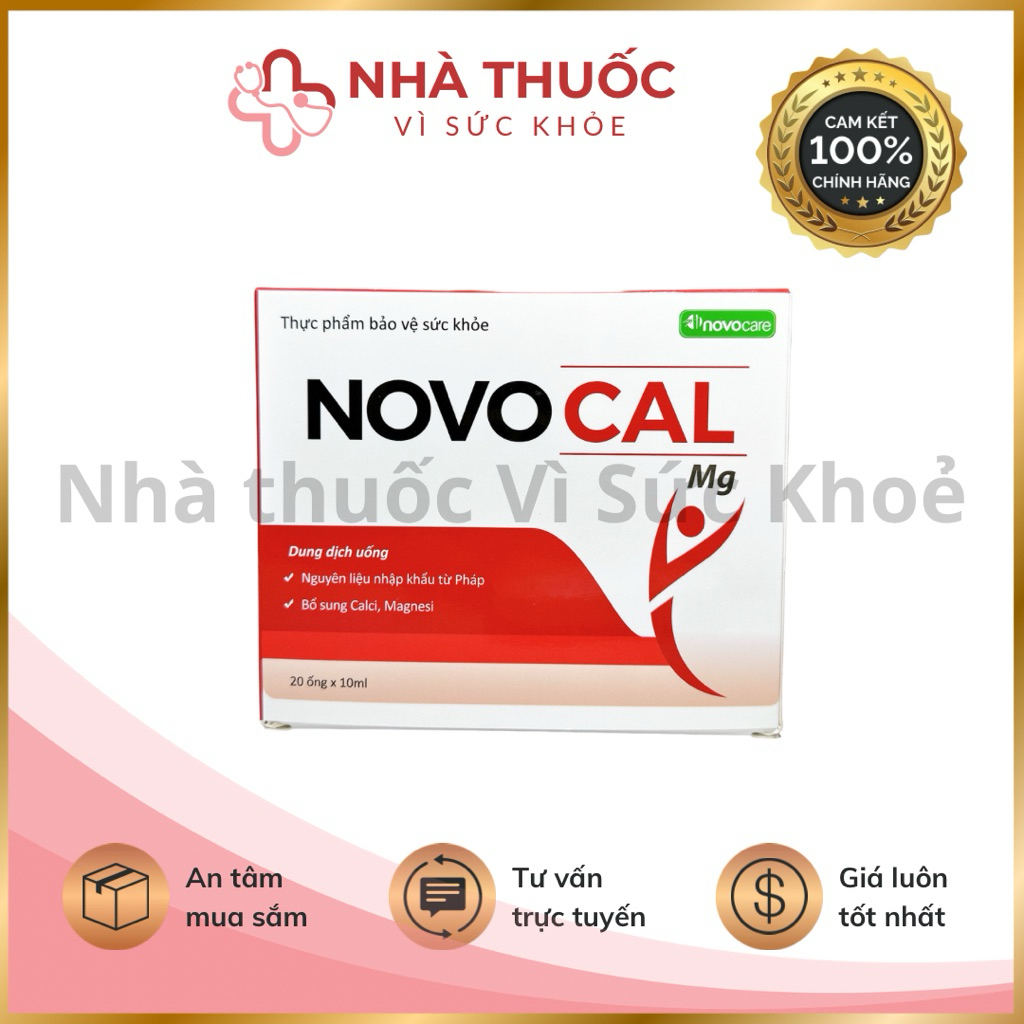✅[Chính Hãng] Novocal Mg bổ sung canxi, magie giúp xương chắc khỏe dự phòng loãng xương, chuột rút