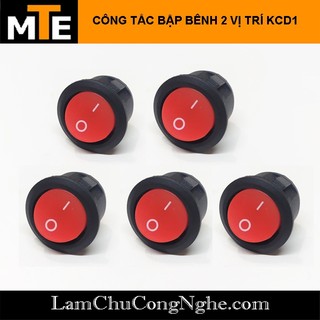 Combo 5 công tắc bập bênh tròn 2 vị trí KCD1