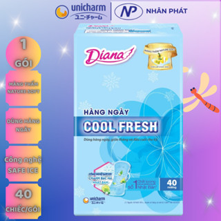 COMBO 4 gói Băng vệ sinh Diana Hàng Ngày Cool 40 miếng ( không dùng trong chu kỳ)