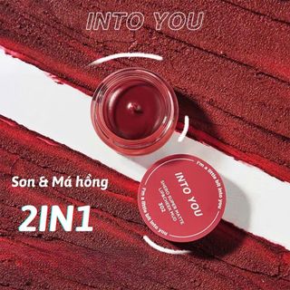   TRỢ GIÁ  Son Bùn Hũ INTO YOU Son Môi Kiêm Má Hồng Dạng Mouse 5g Đa Năng Dùng Cho Môi Và Má 