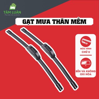 Gạt mưa ô tô silicon siêu bền, không bị oxi hóa, không xương, quét nước sạch, phụ kiện oto Tâm Luân Xpander, Huyndai i10