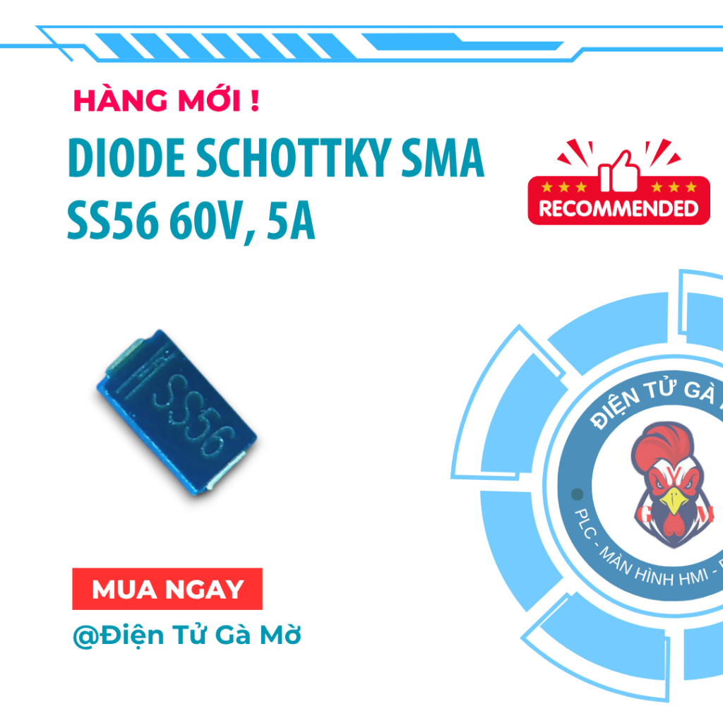 [1 CON] Diode Schottky Dán, SS56 60V, 5A SMA Mới Nhập Khẩu