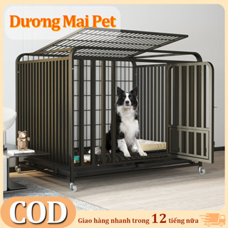 Lồng Chó Lớn Ống Thép Mạ Kẽm Phủ Tĩnh Điện - 2 Mẫu Chống Phá Hoại, Bền Đẹp Cho Thú Cưng Nghịch Ngợm
