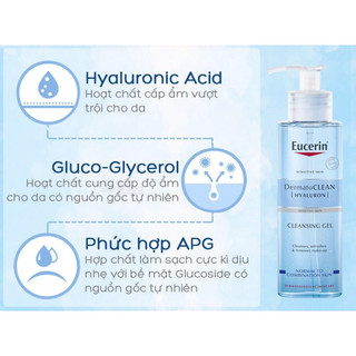 Sữa Rửa Mặt Eucerin Dermato Clean Hyaluron