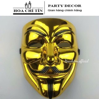 Mặt Nạ Hacker Anonymous bạc bóng Hóa Trang Halloween