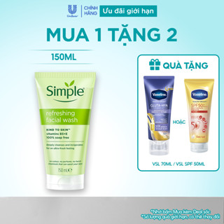 [DIỆN MẠO MỚI] Sữa Rửa Mặt Simple lành tính và hiệu quả cho mọi loại da 150ml