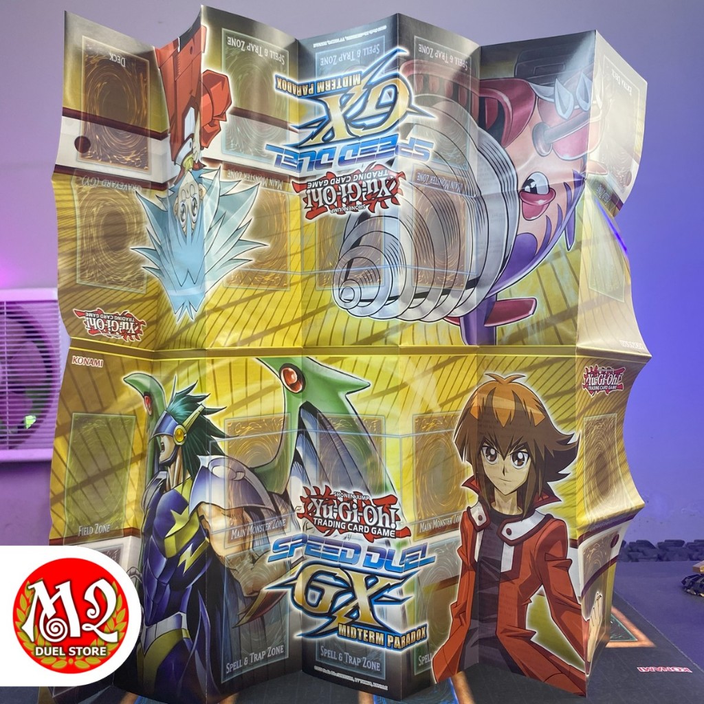 Bàn đấu bài 2 người chơi Playmat Yugioh SGX2 bằng giấy từ hộp Speed Duel GX Midterm Paradox
