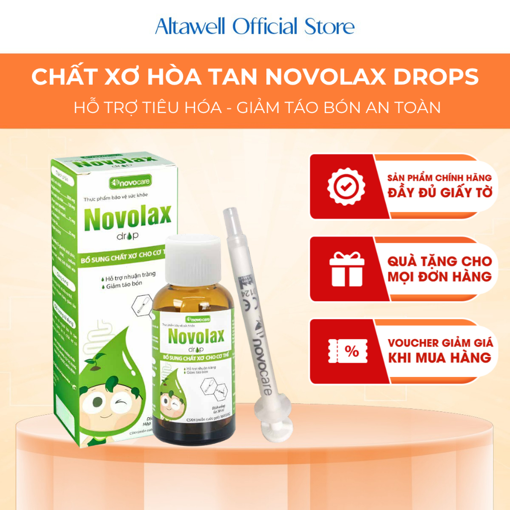 [Chính Hãng] Chất Xơ Hòa Tan Novolax Drops - Bổ Sung Chất Xơ Hòa Tan Từ Thiên Nhiên, Giúp Giảm Táo B