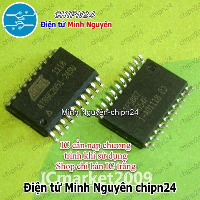 [1 con] (SOP) IC Dán AT89C2051-24SU SOP-20 (SMD) (89C2051)