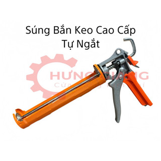 Súng Bắn Keo SILICON Trợ Lực, Tự Ngắt Ống Xoay 360 Hàng CAO CẤP