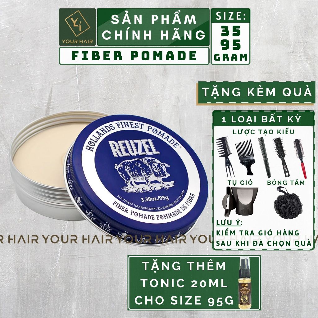 Sáp tạo kiểu Reuzel Fiber Pomade 35 - 95g