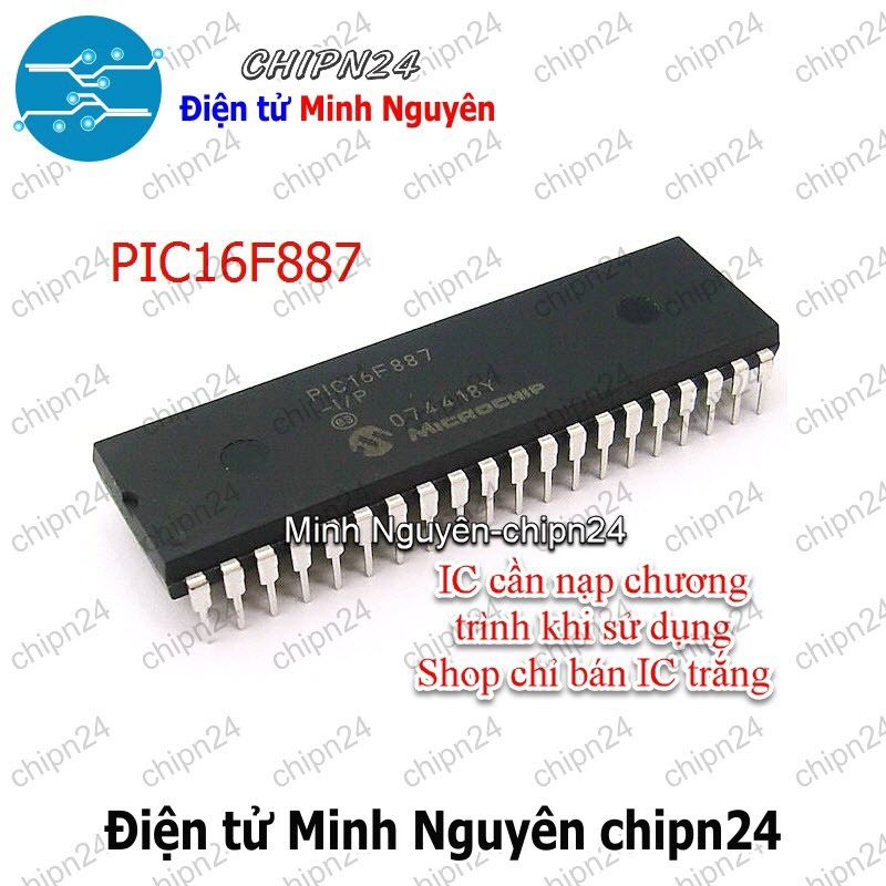[1 con] (DIP) IC PIC16F887-I/P DIP-40 (PIC 16F887-I/P PIC16F887)