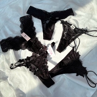 AA35 - Sét 5 Quần Lót Đen Ren Bản Lọt Ren Mềm Mại Nữ Women Co Giãn Trần Phương Shop