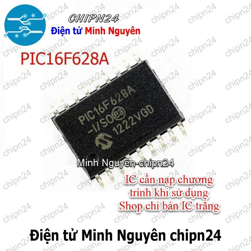 [1 con] (SOP) IC Dán PIC16F628 SOP-18 (SMD) (PIC 16F628)