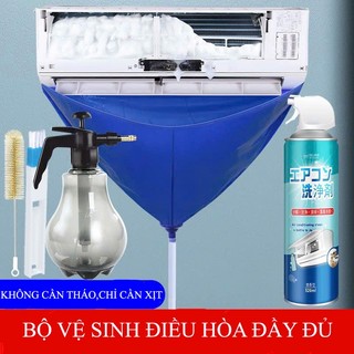   MỚI  Bộ Vệ Sinh Máy Lạnh Kobayashi  Nhật Bản . Tại Nhà Đa Năng – Áo Trùm Dung Dịch Vòi Xịt Tiện Lợi 