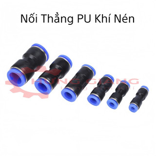 Nối Nhanh, Nối Thẳng Ống Hơi Khí Nén Phun Sương PU 4,6,8,10,12,14,16