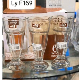 Bộ 6 cốc ly thuỷ tinh F169 dung tích 300ml uống sinh tố , nước ép