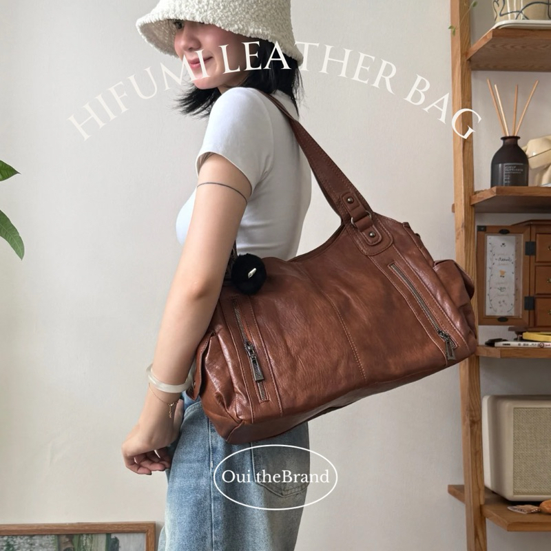 [ Tặng 𝗦𝘂𝘀𝘂𝘄𝗮𝘁𝗮𝗿𝗶 ] 𝗛𝗶𝗳𝘂𝗺𝗶 ひふみ 𝗟𝗲𝗮𝘁𝗵𝗲𝗿 Bag - Túi Da Phong Cách Y2K HIFUMI ( Ouithebrand ) | BigBuy360 - bigbuy360.vn