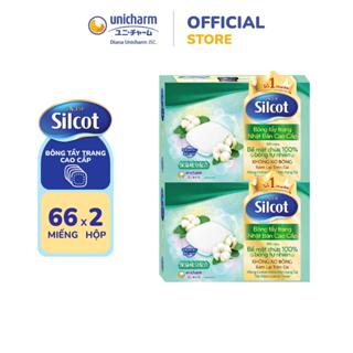 Bộ 2 Hộp Bông Tẩy Trang Silcot Premium 66 Miếng Hộp 