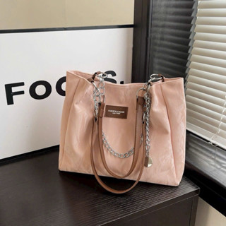 Túi Xách Nữ Tote Công Sở Đeo Vai Da Nhung Size 30 Phối Dây Xích Kim Loại Thời Trang Hàn Quốc TXN063