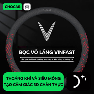 Bọc Vô Lăng VinFast VF3 VF5 VF6 VF7 VF8 VF9 VFe34 Fadil Lux | Da Nappa 3D Chống Trượt, Êm Tay, Chuẩn Kích Thước