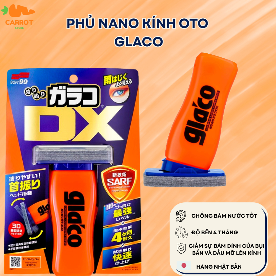 Soft99 Phủ Nano Glaco DX Soft99 Chống Bám Nước Kính Xe Oto