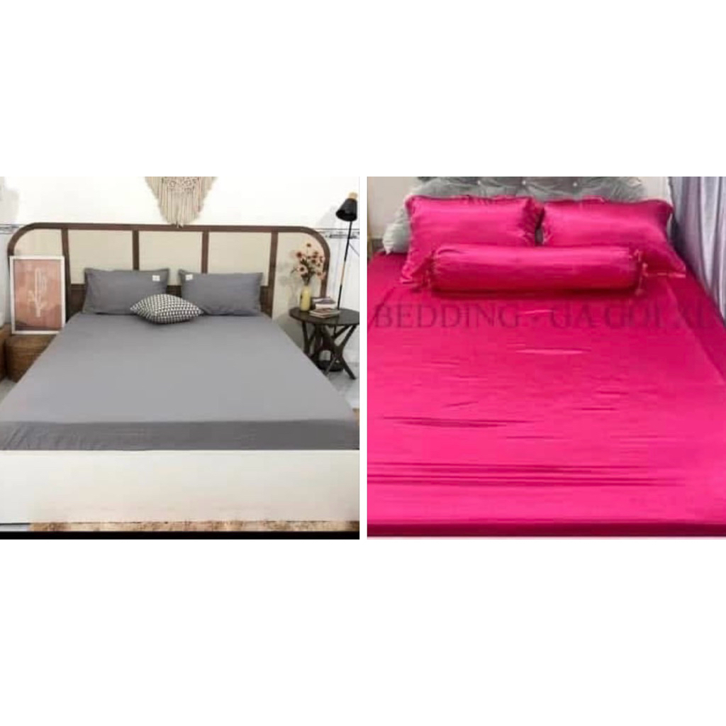 vỏ ga nệm m2x2m chất lụa hồng(ga lẻ k áo gối)