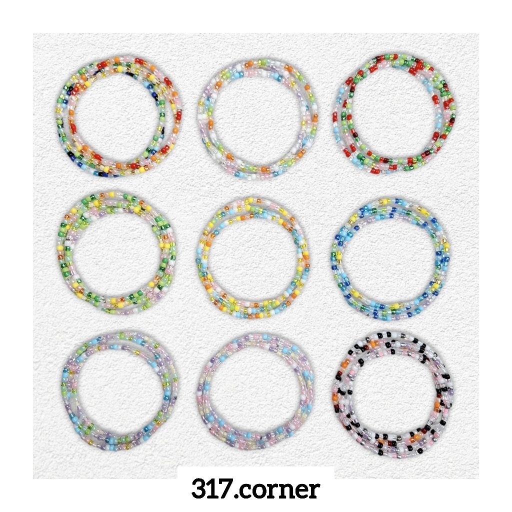[Hàng đặt trước] Vòng tay hạt cườm phối màu (nhiều mẫu) - 317.corner (1/2)